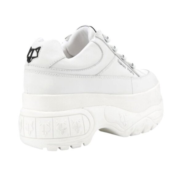 Naked Wolfe Women's Platform Sneakers Sz 9 White Leather Chunky Sole - Picture 4 of 16
